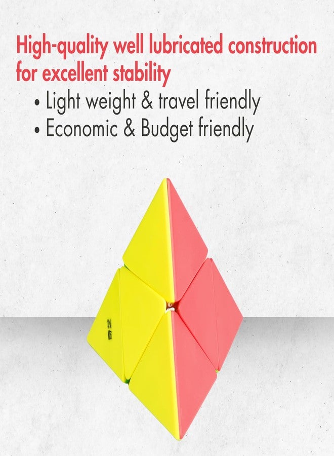 aCADZO 2x2 Pyraminx Cube High Speed Brainstorming, Anti-Anxiety, High Stability Puzzle Toy for Kids & Adults - Image 4